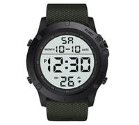 Montre de sport numérique LED pour homme, vert militaire, One Size