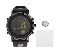 Montre de Sport Numérique, Montre Numérique D'extérieur étanche avec Altimètre, Baromètre et Thermomètre, Montre-Bracelet Numérique pour Hommes et Femmes, Pêche, Randonnée,Escalade (Gris-Noir)