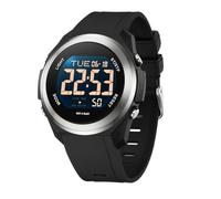 Montre de sport numérique pour homme étanche à grand cadran avec rétroéclairage, alarme, chronomètre, date, cadeau pour homme, Noir , Militaire