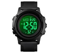 Montre de sport numérique pour homme - Grand cadran - Étanche - Chronomètre - Alarme - Rétroéclairage LED, Bande B - Cadran B, Medium-48mm, Numérique