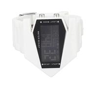 Montre de Sport Numérique pour Hommes écran LED Grand Visage électronique Montres Militaires pour Hommes étanche Rétro-éclairage Montre D'extérieur(Blanc)