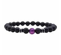 Montre de sport pour femme avec bracelet en perles naturelles pavées de boucles d'oreilles créoles, taille unique, Pierre naturelle, Pas de gemme