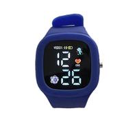 Montre de Sport pour - Montre-Bracelet carrée avec Affichage LED coloré, Montre étanche en Silicone pour, éducatifs, Anniversaire pour Filles âgées de 3 à 10 Ans, Bleu