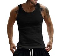 Montre de sport simple maillot de corps de sport pour homme Pull Bottoming Shirt Tops Tête de mort Homme, Noir , XL