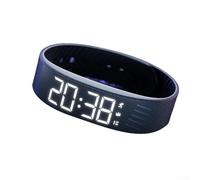 Montre de suivi d'activité physique, étanche, silencieuse, bracelet d'alarme vibrante avec compteur de calories, moniteur de sommeil (noir)