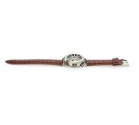 Montre de Tranchée Vintage, Boîtier en Argent, Bracelet en Cuir Marron, Style Première Guerre Mondiale 1914-1918