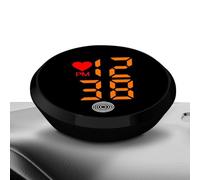 Montre de voiture pour tableau de bord - Tableau de bord de voiture lumineux rond à bord | Montres numériques autocollants automobiles | Tenez-vous à l'affichage Time Display de petites LED pour le