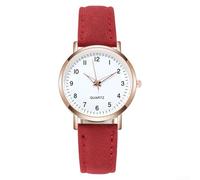 Montre décontractée en cuir avec affichage numérique et ajustement confortable pour une utilisation toute la journée, Voir image, Purple