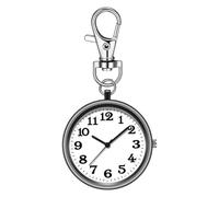 Montre d'examen - Porte-clés de montre - Montre de poche avec boucle ronde | Montre porte-clés, breloque exquise pour sac de montre pour les vacances, la famille, les amoureux, Noir , 説明を参照してください