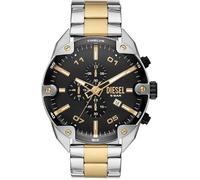 Diesel Montre pour homme Spiked - Chronographe, boîtier acier 49 mm, bracelet acier - DZ4627