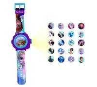 Lexibook, La Reine des Neiges, Montre Bracelet Ajustable écran Digital avec 20 Projections de Elsa, Anna et Olaf, pour Enfant, Bleu/Violet, DMW050FZ