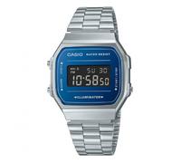 Montre digitale Casio Vintage Iconic A168WEM-2BEF, cadran bleu