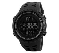Montre Digitale Garçon Enfant Etanche 50 M avec LED Montre Sports Homme en Forme de 12 ou 24h avec Alarme Chronomètre Couleur Noir