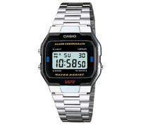 Casio Montre-bracelet chronographe A163WA-1QES argent 36.8x33x9.1 mm boîtier acier inoxydabl
