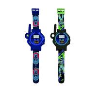 Lexibook Montres talkie-walkie DMWTW1BAT 2 pièces portée 200m rechargeable Noir/Vert,Bleu/Rouge