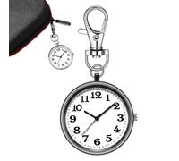 Montre d'infirmière à Clip - Montre à Clip | Onn - | Badge | Infirmière sur Gousset | Boucle de clé sur Sac à Dos, Noir, 8.2x4x0.7cm, Unisexe