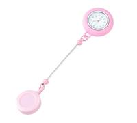 Montre d'infirmière avec porte-badge à perles rétractable avec clip de ceinture pour médecins, infirmières et ambulanciers paramédicaux, montre d'infirmière
