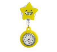 Montre d'infirmière rétractable avec broche en silicone et cadres faciles à lire pour l'environnement professionnel de l'hôpital utiliser la montre de soins de santé, P