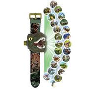 Montre dinosaure 3D pour enfants, 24 motifs créatifs et lumineux, montre de projection à rabat, jouets électroniques cadeau pour enfants de 3, 4, 5, 6 ans, Vert, Moderne