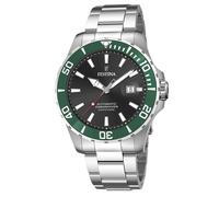 Festina Montre Homme F20531/2 Automatique Acier inox 316L Argenté Verre saphir Calendrier 20 ATM