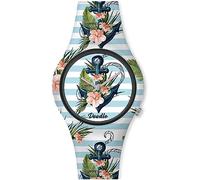 Montre Doodle Femme - Quartz - Graphics Mood - 35 mm - Cadran Blanc - Bracelet Silicone Multicolore - DO35007