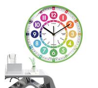 Montre éducative - Montre éducative pour , montres éducatives pour | montre de 10 pouces sans tic-tac pour apprendre à lire l'heure, horloge pour enseigner l'heure à pile, orol