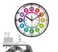 Montre éducative - Montre éducative pour , montres éducatives pour | montre de 10 pouces sans tic-tac pour apprendre à lire l'heure, horloge pour enseigner l'heure à pile, orol