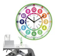 Montre éducative pour, Montres éducatives pour, Montre éducative pour Apprendre à Lire l'heure, Montre analogique pour, alimentée par Batterie, décoration de la Maison colorée
