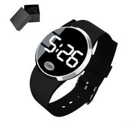 Montre électronique LED en plastique - Grand écran - Contrôle tactile - Plusieurs options de couleur - Coque en ABS - Noir, argent, rouge, vert - Pour le sport quotidien - Pour homme et femme (vert