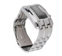 Montre électronique LED pour Homme avec Affichage Unique de L'heure Binaire et Fonction étanche jusqu'à 30 M, Idéale pour Un Usage Quotidien en Acier Inoxydable. (Petite)