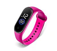 Montre électronique multifonctionnelle LED écran tactile étanche sport numérique pour hommes et femmes bracelet lumineux imperméable, Roses.