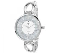 Montre Emilie SC Crystal ornée d'un véritable diamant noir et de 15 Cristaux Scintillants
