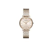 Montre Emporio Armani à deux aiguilles en acier inoxydable, argentée, pour femme, AR11062