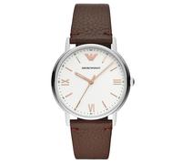EMPORIO ARMANI Homme Analogique Quartz Montre avec Bracelet en Cuir AR11173