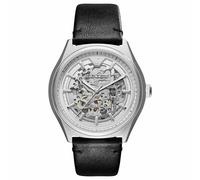 Montre Emporio Armani AR60003 Automatic Black Leather Skeleton pour homme