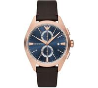 Montre Emporio Armani Hommes AR11554 - Marron Cuir - 43mm - 5 bar - Quartz - Analogique