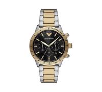 Montre Emporio Armani Mod. AR11521, acier inoxydable, verre minéral, mouvement quartz, étanche 50 m, bracelet cuir élégant