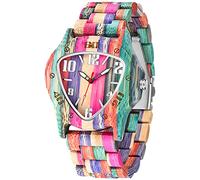 Montre en bois Tiong - Fabriquée à la main - Multicolore - Quartz Wq2003
