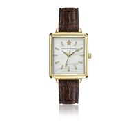 Montre en cuir croco femme Amelia Parker Desert Marron 14x12 mm