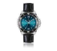 Montre en cuir croco femme Philipp Blanc Onex Noir 20x18 mm