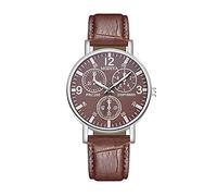 Montre en verre bleu montre à quartz pour homme ceinture trois montres pour hommes W217h, C, taille unique