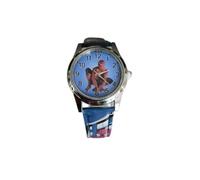 Montre - Enfant - Bracelet - Cuir - Bleu - Cadran - Acier - Gris - Spider-Man - Boîte Cadeau