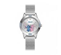 Montre Enfant Fille Disney Stitch - Bracelet Acier Inoxydable - Modèle Angel & Stitch Amour
