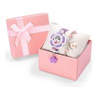 Montre Enfant Fille et Bracelet - Coffret Cadeau - Fleurs jolie 2021 marque numérique violet