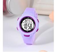 Montre Enfant Fille Violet étanche 3ATM Numérique Simple Fluorescent Multifonctionnel