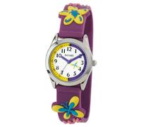 Montre enfant fille violette fleurs papillon Bayard Bons plans : Nouveauté
