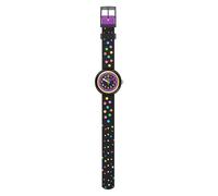 Montre enfant - FLIK FLAK - Astro Disco - Bracelet noir - Boîtier 31 85 mm - Détails fluo réactifs UV