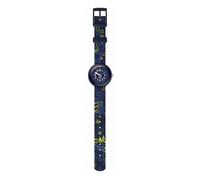 Montre enfant - FLIK FLAK - DINO DINER - Dinosaures - Bracelet textile lavable - Coffret avec boîte déjeuner