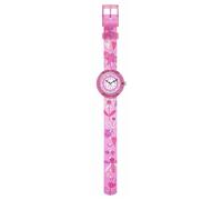 Montre enfant - FLIK FLAK - Happy Meadow - Cadran rose - Bracelet textile fleuri - Quartz Swiss Made