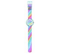 Montre enfant - FLIK FLAK - Liquid Rainbow - Tissu multicolore - Quartz Swiss Made - Étanche